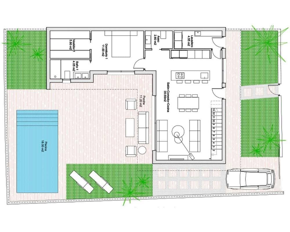 Property for Sale  ENTO VILLAS - SUNBATHE , Spain, Costa Calida, Santiago de la Ribera | Villacarte