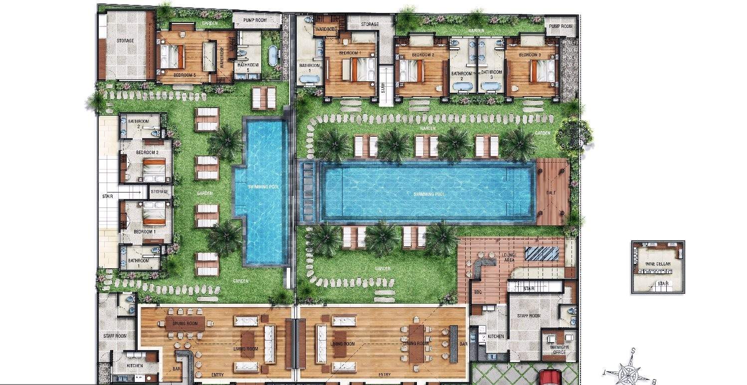 Rent villa Rima, Indonesia, Bali, Seminjak | Villacarte